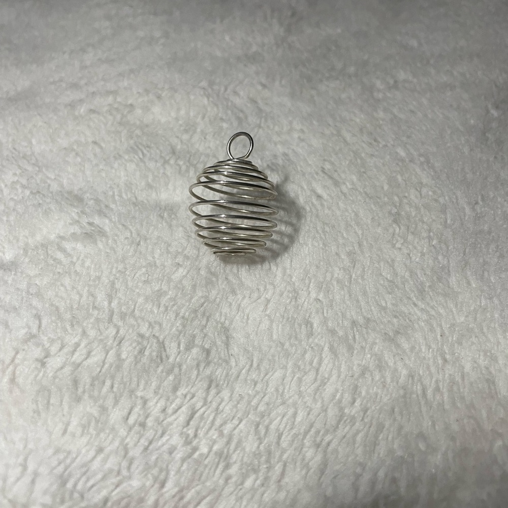 Silver Spiral Cage Pendant - Women Jewelry